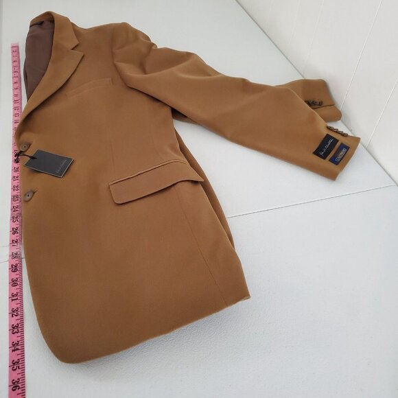 John Nordstrom Mens 100% Colombo Cashmere Tan Sport Coat Size 46XL 2 Button NWt - Picture 9 of 10
